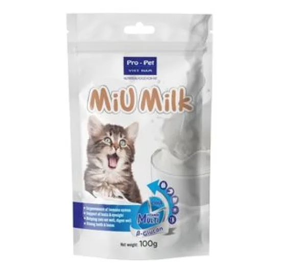 MIU MILK POWDERED MILK FOR CATS 100G BAG